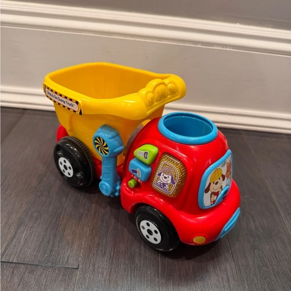Vtech Drop & Go Red and Yellow Toy Dump Truck with Electronics